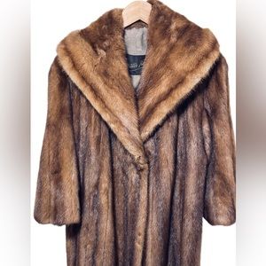 1960 designer mink coat with a dolman sleeve SZ M-